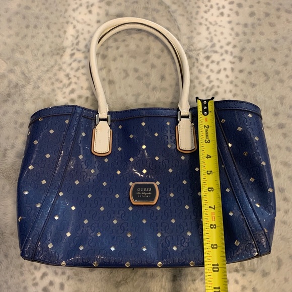 Guess Blue Diamond Shoulder Hand Bag - Picture 4 of 5